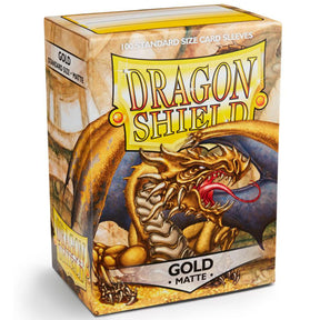 Dragon Shield Standard 100ct Matte Gold Sleeves 63x88mm