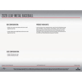 2026 Leaf Metal Baseball Jumbo Box