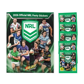 2026 NRL Rugby Stickers Book Album w/ 5 Packs