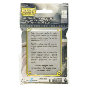 Dragon Shield Standard 100ct Perfect Fit Clear Inner Sleeves 63x88mm
