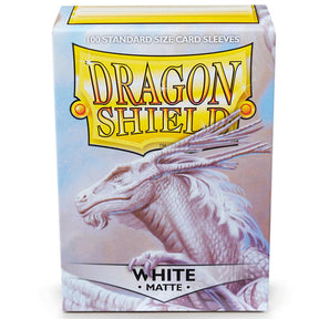 Dragon Shield Standard 100ct Matte White Sleeves 63x88mm