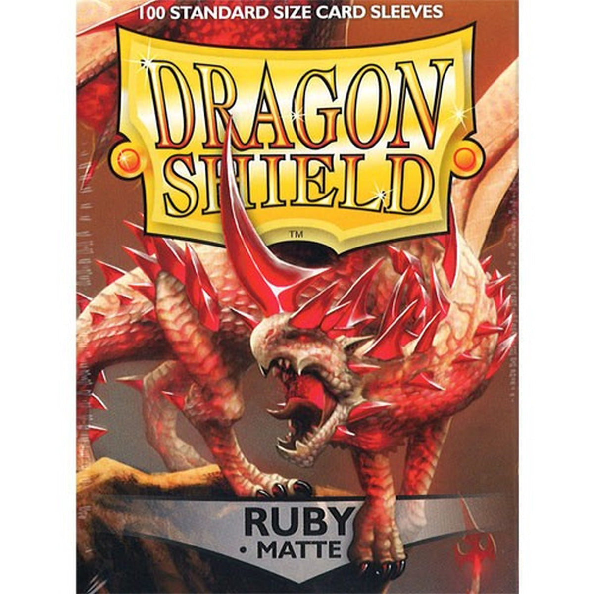 Dragon Shield Standard 100ct Matte Ruby Red Sleeves 63x88mm