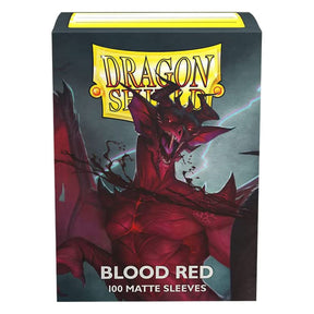 Dragon Shield Standard 100ct Matte Blood Red Sleeves 63x88mm