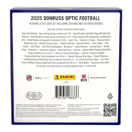 Panini 2025 2026 Donruss Optic NFL Football Mega Box