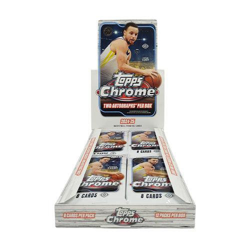 Topps 2024 2025 Chrome NBA Basketball Hobby Box (12 Packs Per Box)