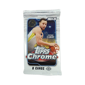 Topps 2024 2025 Chrome NBA Basketball Hobby Box (12 Packs Per Box)